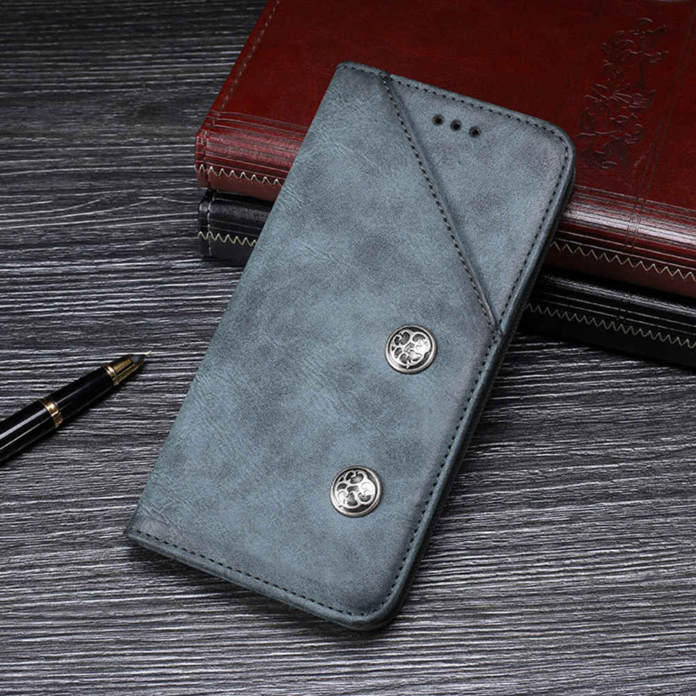 Telefon etui til oneplus 5, [stativer til kortpladser], retro magnetisk fip etui, cover til læder telefon cover til oneplus 5