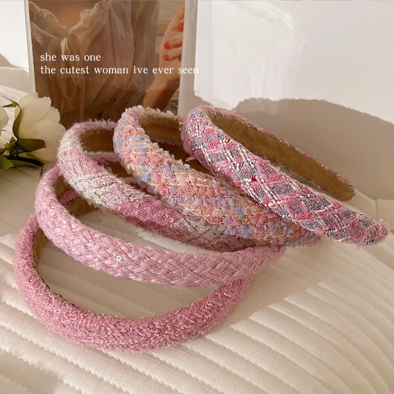 1 Uds. Cilantro rosa a la para mujer, aro para el pelo, banda para el pelo para mujer, nueva diadema, banda para el pelo de maquillaje, tocado, accesorios para el cabello