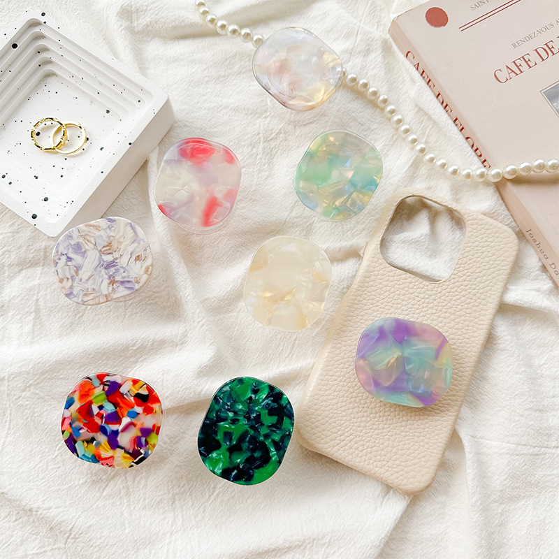 Soporte para enchufes de teléfono 3D, empuñaduras para dedos Tok Pop Grip, pequeño soporte para teléfono móvil ins wind, caja de contraste colorida, nicho