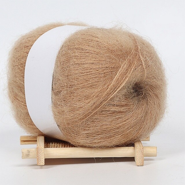 25G Zachte Dunne Mohair Garen Voor Breien Trui Fijne Pluche Wol Haak Garen Hand Geweven Garen Fiber Licht effen Kleur: 8