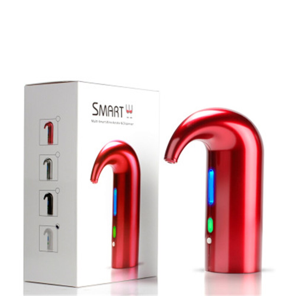 Quick Wine Aerator Electric Wine Decanter USB Portable Pourer Instant Wine Decanter Dispenser Pump One-Touch Automatic USB: Red