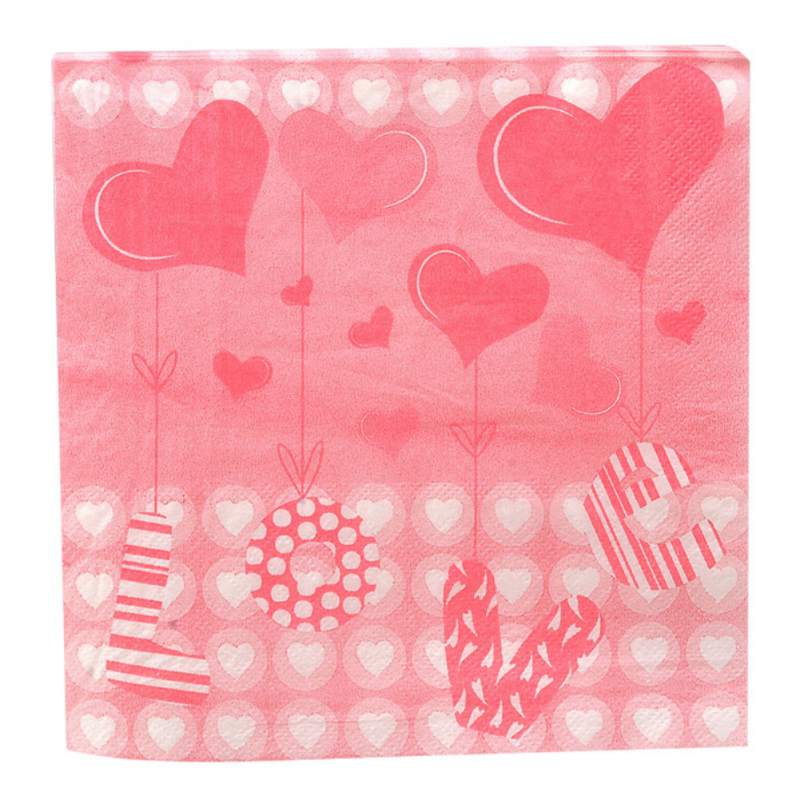 20Pcs/Pack Printed Beverage Napkins Disposable Paper Drink Napkins Wedding Party Dinner Decorative Napkins Party Tissue Decoupag