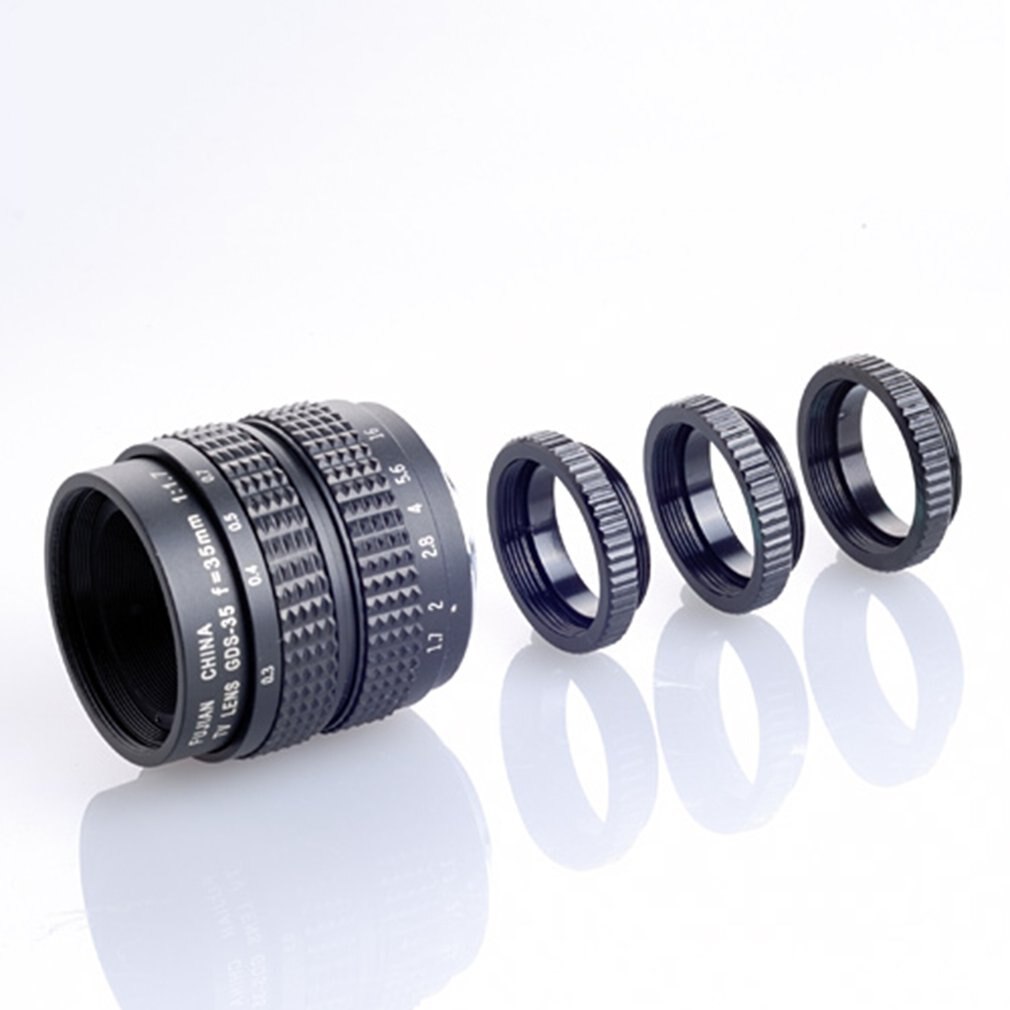 FUJIAN 35mm F1.7 CCTV Téléfilm lentille + Monture C + bague Macro pour Monture Sony E Nex-5T Nex-F3 Nex-6 Nex-7 Nex-5R A6300 A6100 A6500 A5100