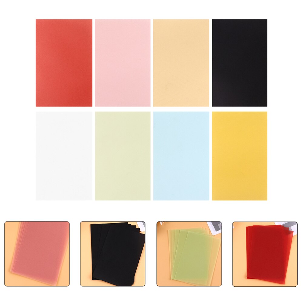 100pcs Color Vellum Paper Colored Translucent Sketching Paper Tracing Paper: Default Title