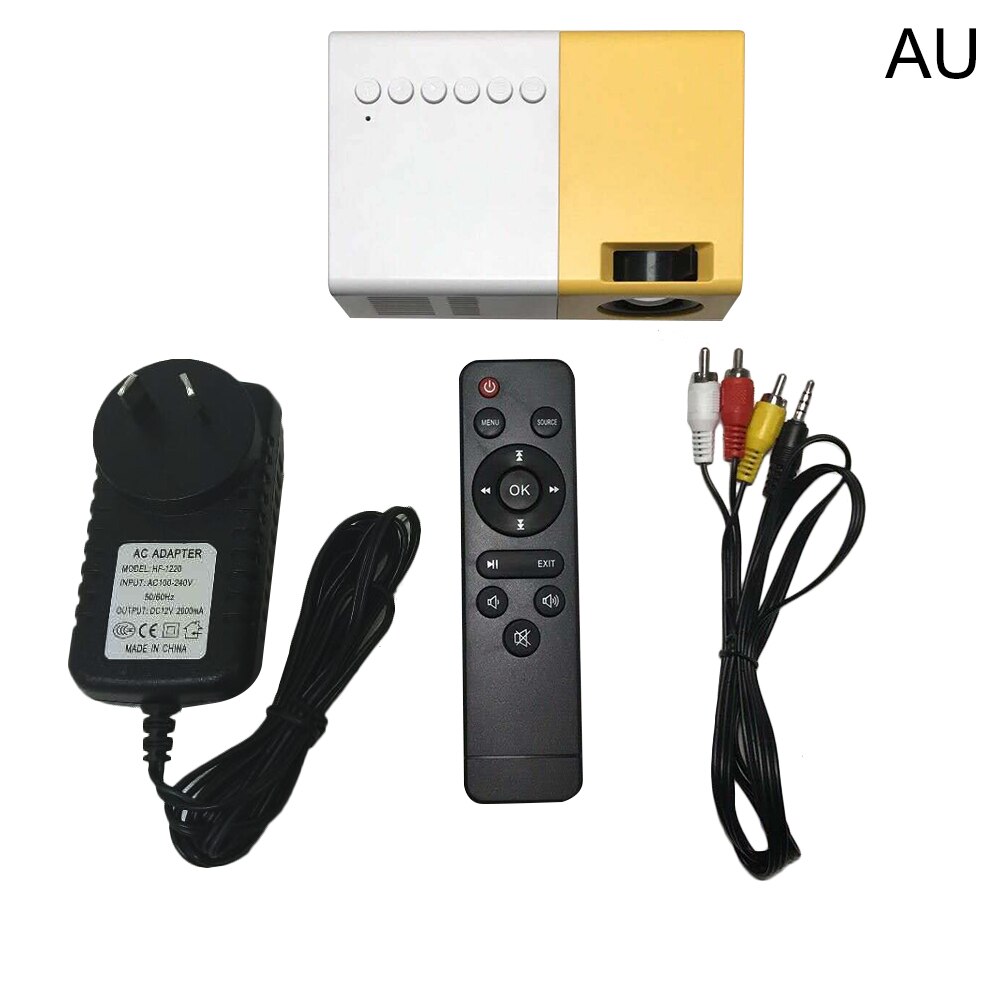 Projector Mini Portable Home Theater Office HD 1080P Entertainment Built-in Speaker LFX-ING: AU