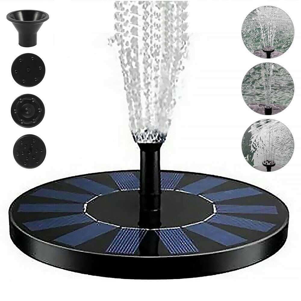 Solar Water Fountain Pool Pond Waterfall Fountain Garden Decoration Outdoor Bird Bath Solar Powered Floating Water Pump Fountain