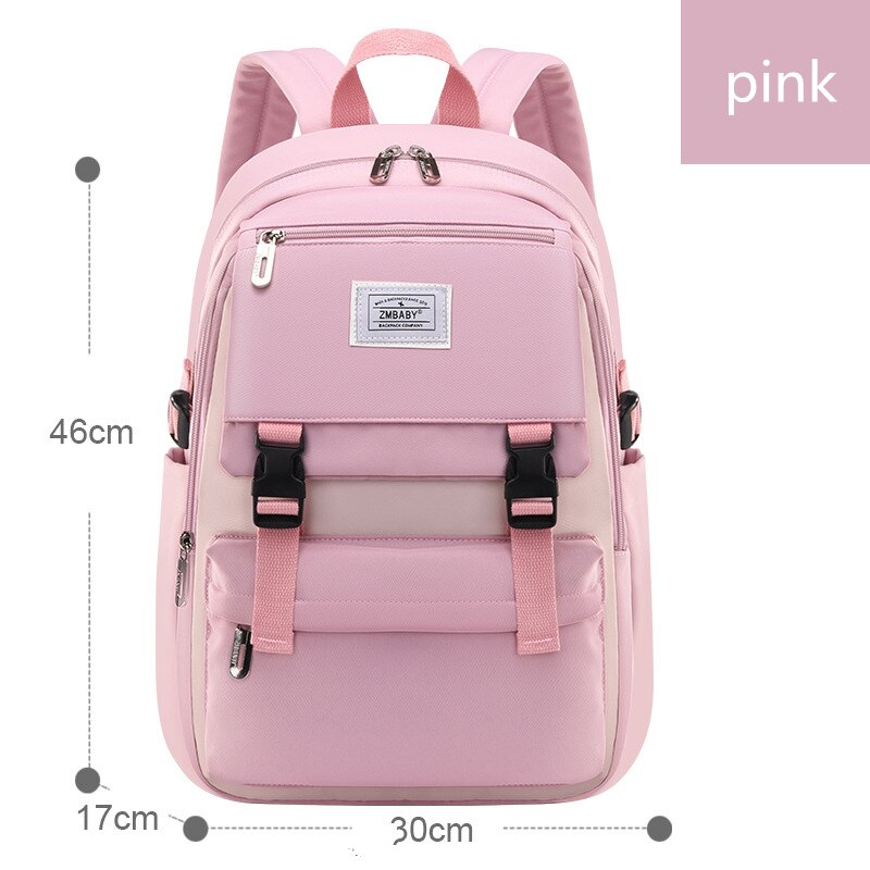 Borsa da scuola in stile britannico per adolescenti ragazze bambini zaini da scuola per principessa zaini da scuola per studenti delle scuole elementari: pink