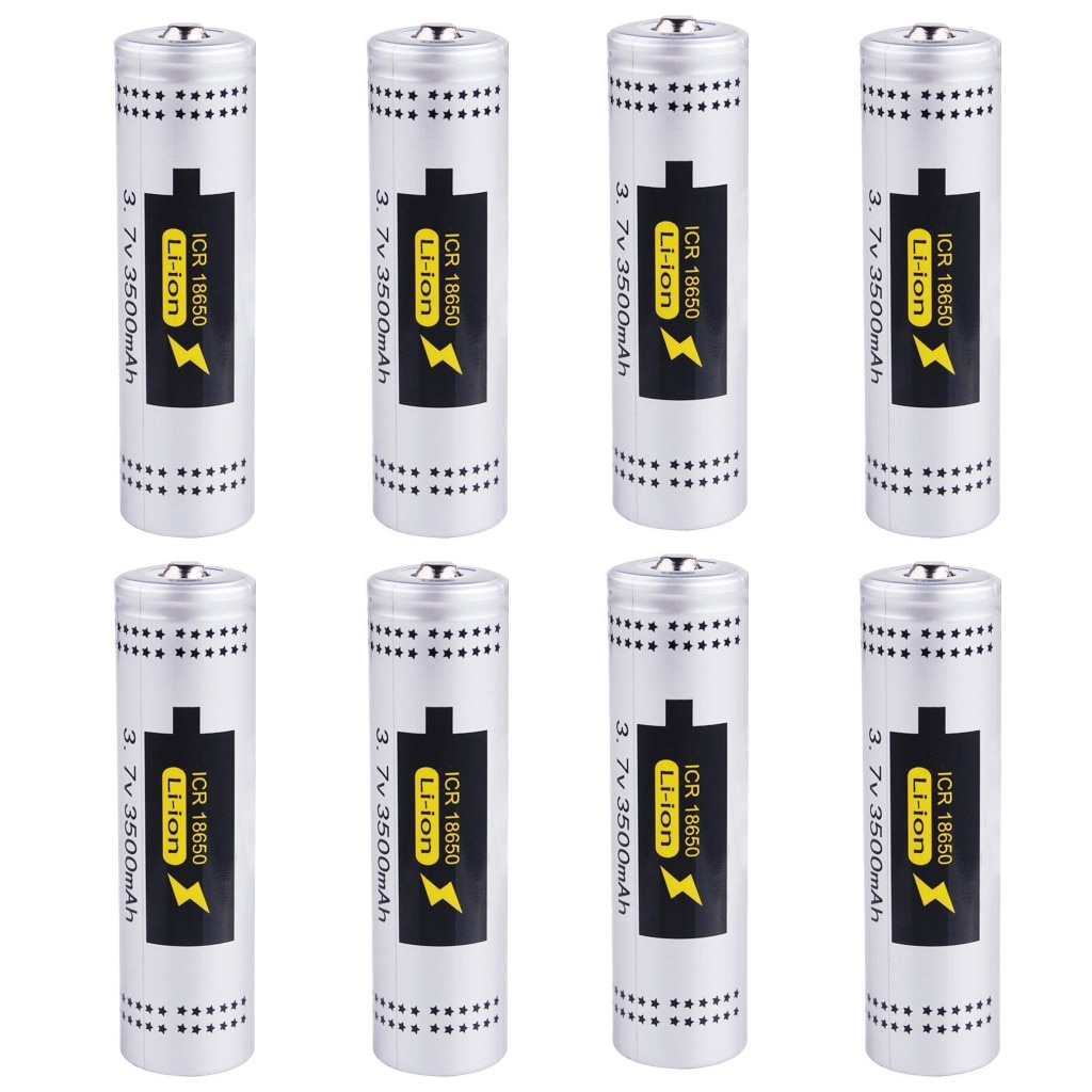 8PCS Rechargeable lithium battery 18650 cylindrical battery 3.7V 3500mAh