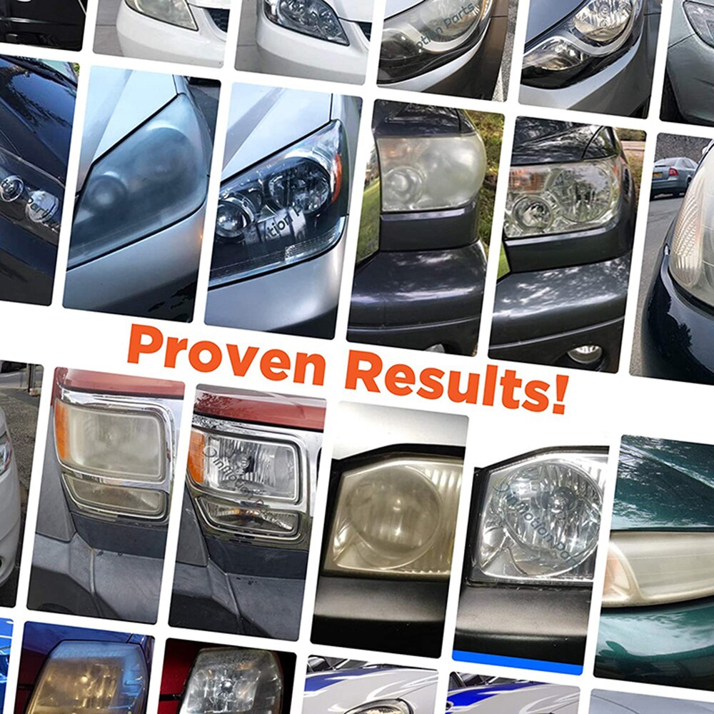 DIY Vehicle Headlight Restoration Kit Headlight Restore Cleaner With UV Protection Car Light Polisher Polishing Kit