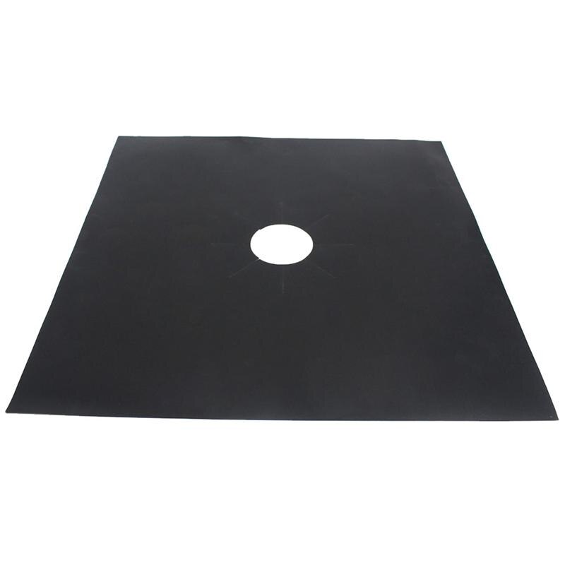 2PCS Kitchen Gas Hob Liners Gas Range Stove Top Burner Protector Microwave Cover 27 X 27cm Oven Liners Gas Hob Protector Sheets: black 1pc