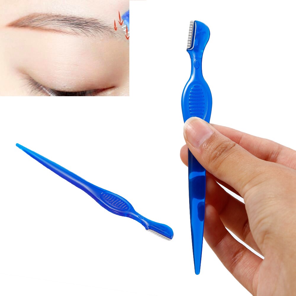Women Face Eyebrow Hair Removal Safety Razor Trimmer Shaver Straight Handle Face Shaver for Women Safety Shaving Razor