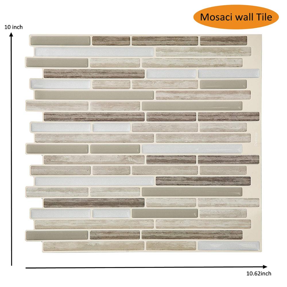 3D Mosaic WallSticker Backsplash DIY Kitchen Bathroom Wall Sticker Peel and Stick Tiles Home Decor Wall Sticker Vinyl 3D Tiles