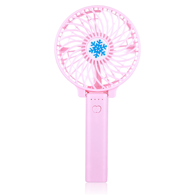 Mini ventilador de mano portátil plegable ventiladores eléctricos de refrigeración con luz LED 3 velocidades ventiladores de escritorio Personal para niños Bebé Hogar al aire libre: Rosa