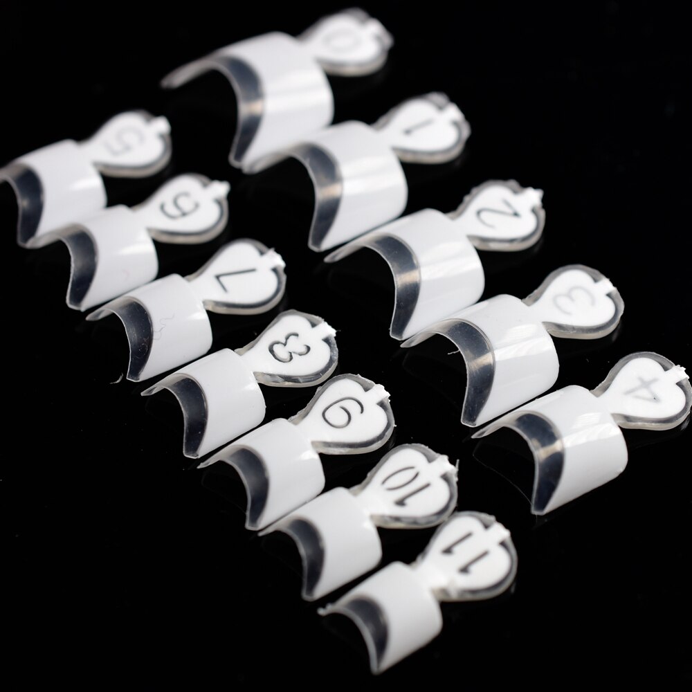24 stk/sæt 12 størrelse hvide franske neglespidser smukke nemme damer klare franske negle diy tip manicure tilbehør