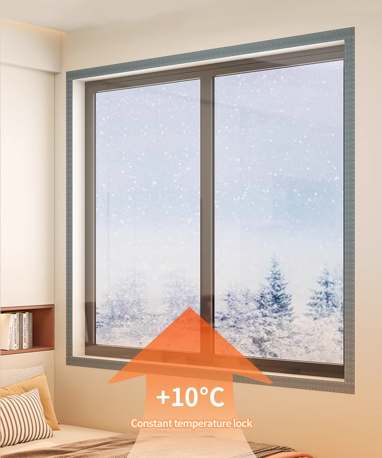 Winter Schlafzimmer Wohnzimmer Isoliervorhänge Haushalt Kälte- und Windschutz hochauflösende transparente Isolierfolie