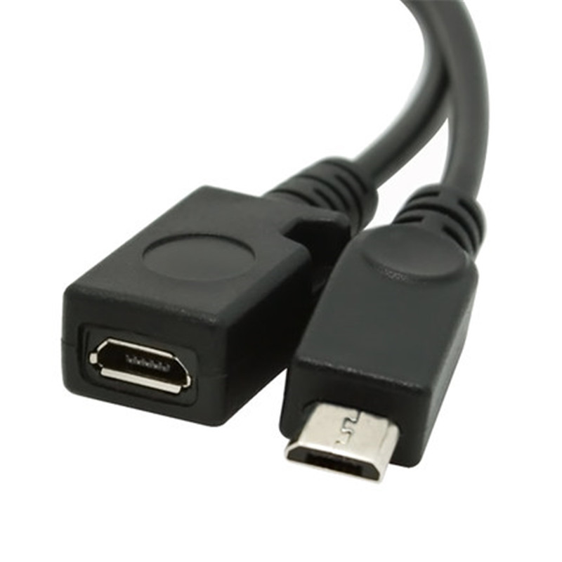 2 en 1 OTG Micro USB hôte puissance Y séparateur USB adaptateur au Micro 5 broches mâle femelle câble pour téléphone