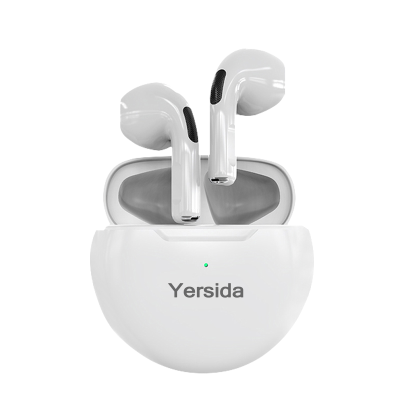 Yersida HT38 TWS słuchawki bezprzewodowe Bluetooth HeadphonesTouch Mini zestaw słuchawkowy podwójny mikrofon Stereo słuchawki douszne odpowiednie dla Apple i Android: WHITE