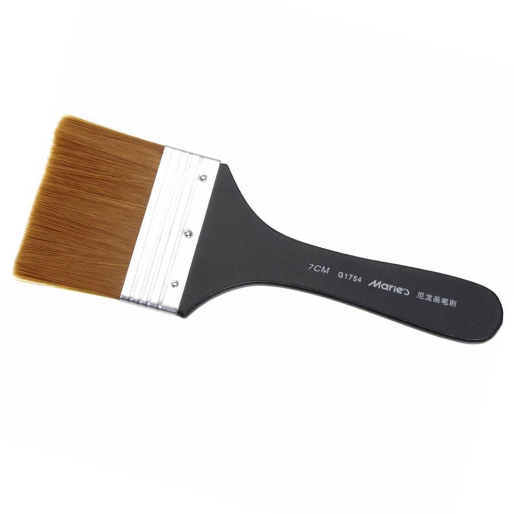 Pincel de nailon para artista, pincel plano para pintar al óleo, acuarela, pintura, 7 modelos, 1 unidad: width 7cm