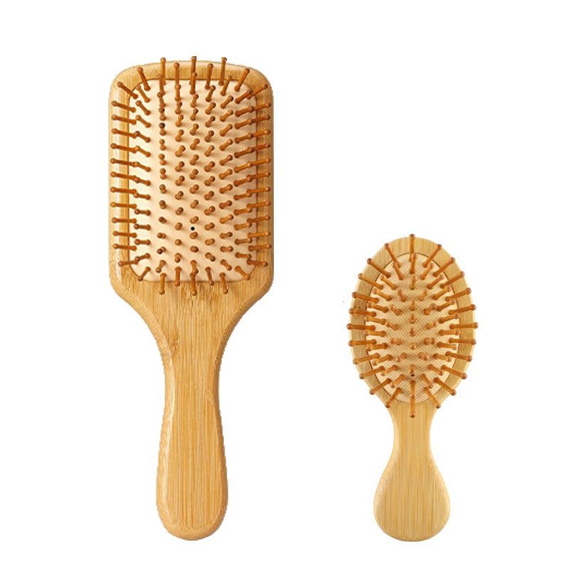 Bamboo Hair Brushes and Comb Set, Comb for Women and Detangling, Great on All Hair, Handmade for Women Men: PURPLE