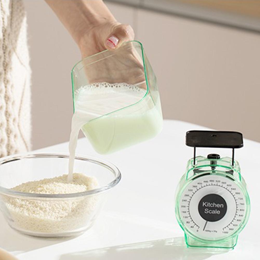 1PC 1kg Mechanical Kitchen Scale Scale Gram Weight Bowl Scale Cooking Scale Kitchen Scale Mechanical Scale Spring Scale