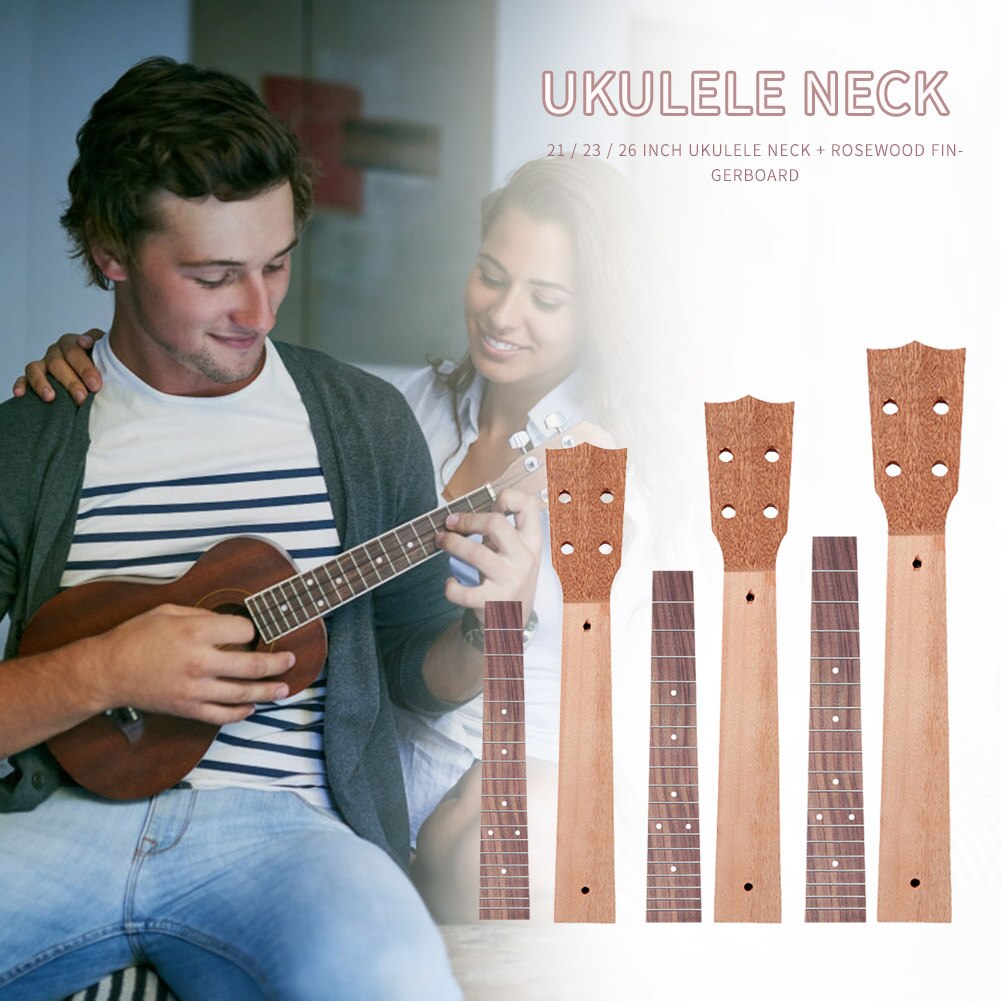 21/23/26 tommer ukulele hals okoume palisander gribebræt sæt diy ukulele udskiftningsdel tilbehør