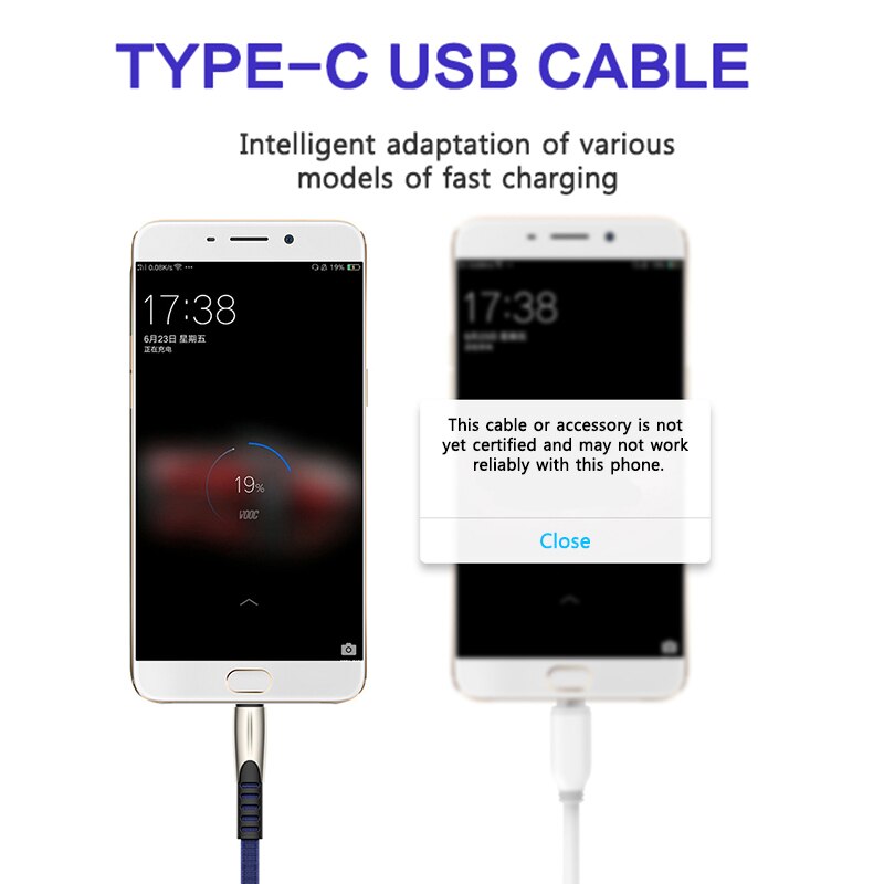 NOHON 3M 2M 3A 1M Rápido Cabo De Carregamento USB Cabo C Para Samsung S10 S9 S8 S7 xiaomi Huawei P30 Tipo C Cabo USB Cabo do Carregador Rápido