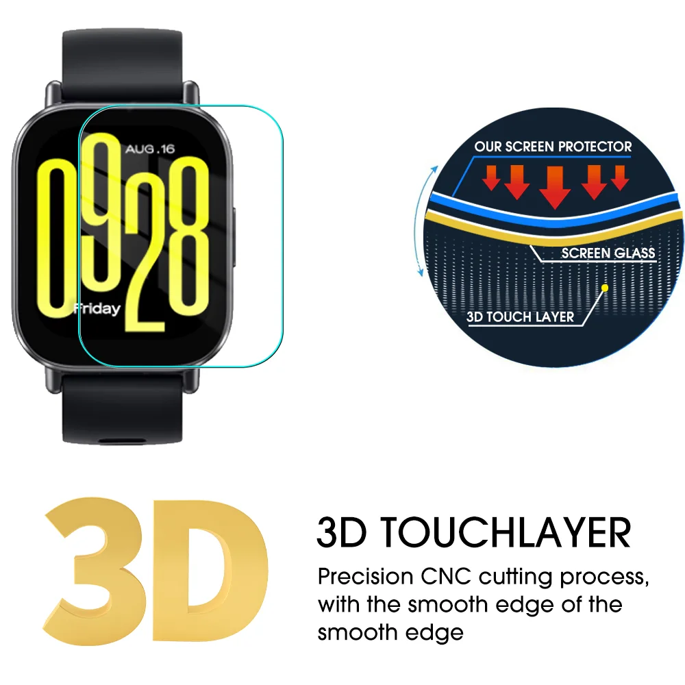 Tempered Glass Watch Films for Xiaomi Redmi Watch 5 Lite Smartwatch Screen Protectors Tempered Film for Mi Redmi Watch 5 Lite