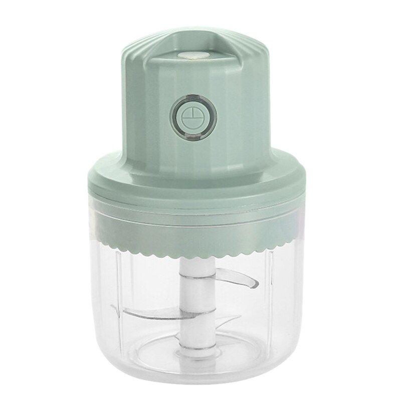 Elektryczny mini żywności czosnek siekacz USB przenośny kuchnia mięwięc procesor wodoodporny, Tcut owoce cebula warzyw, 250Ml: zielony