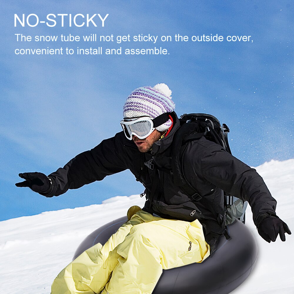 Dreef Skiën Boord Pvc Winter Opblaasbare Ski Cirkel Met Handvat Duurzaam Kinderen Volwassen Outdoor Sneeuw Buis Skiën Accessoires