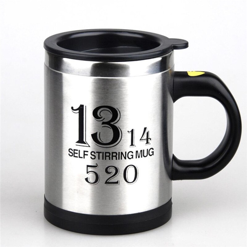Taza de café creativa FEIGO de 400 ml, taza mezcladora automática eléctrica de acero inoxidable para mezclas y bebidas, taza de F256