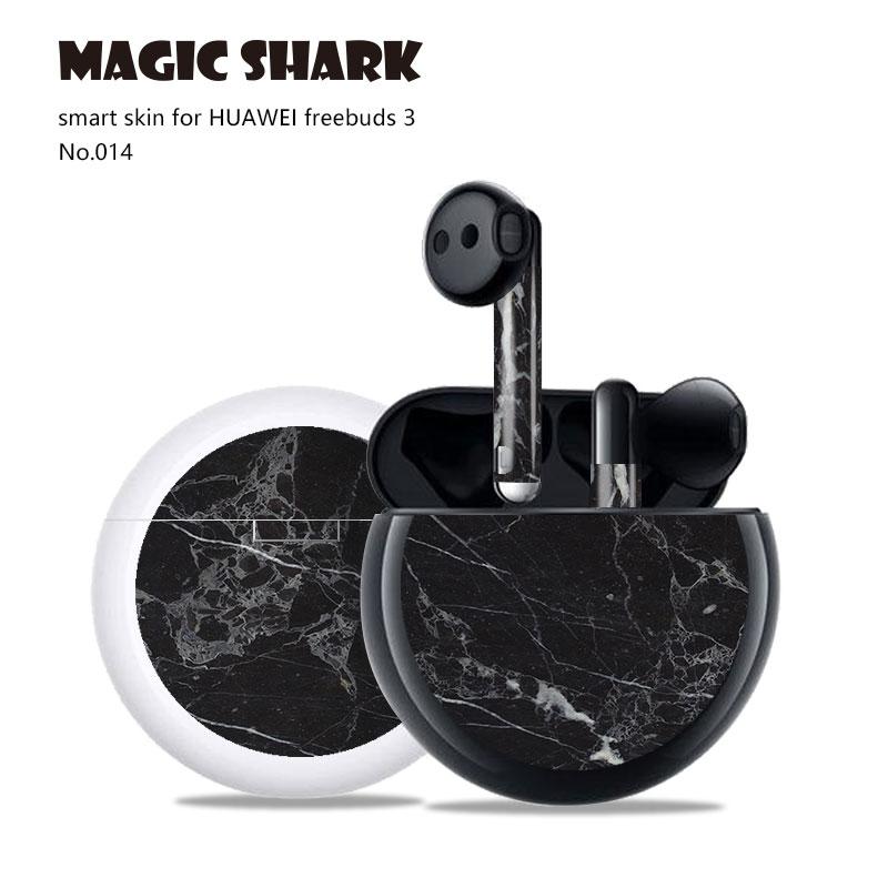 Magic Shark 2.5D pcv malowanie czaszka diabeł naklejki skóry pokrywa Film Case dla HUAWEI Freebuds 3: 014