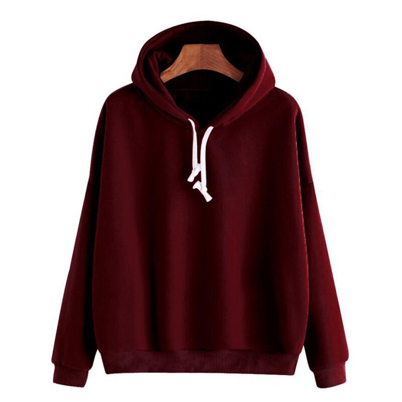 Femmes Skateboard Sport sweats à capuche automne hiver polaire Fitnesss pull épais en vrac femmes sweats à capuche de base femme sweat-shirt décontracté: wine  red / L