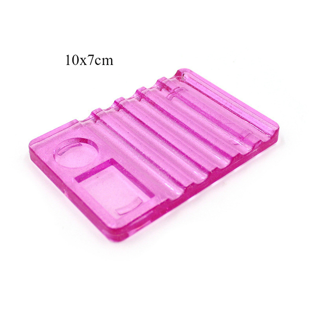 5 rutnät nagelkonst målarpenselhållare nagelborsteställ målarpennställ hållare för uv-gelpensel displayhållare manikyrverktyg: Rosa