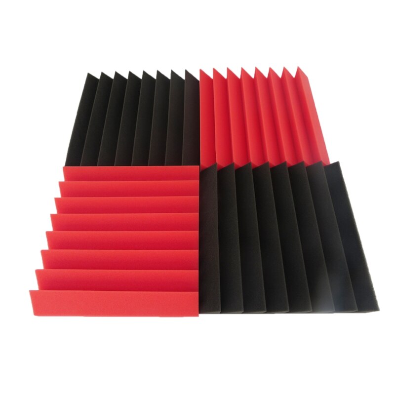 12 Pack Acoustic Studio Absorption Foam Panel-Trapezoidal Triple-cornered Soundproof Padding Soundproofing Studio Foam
