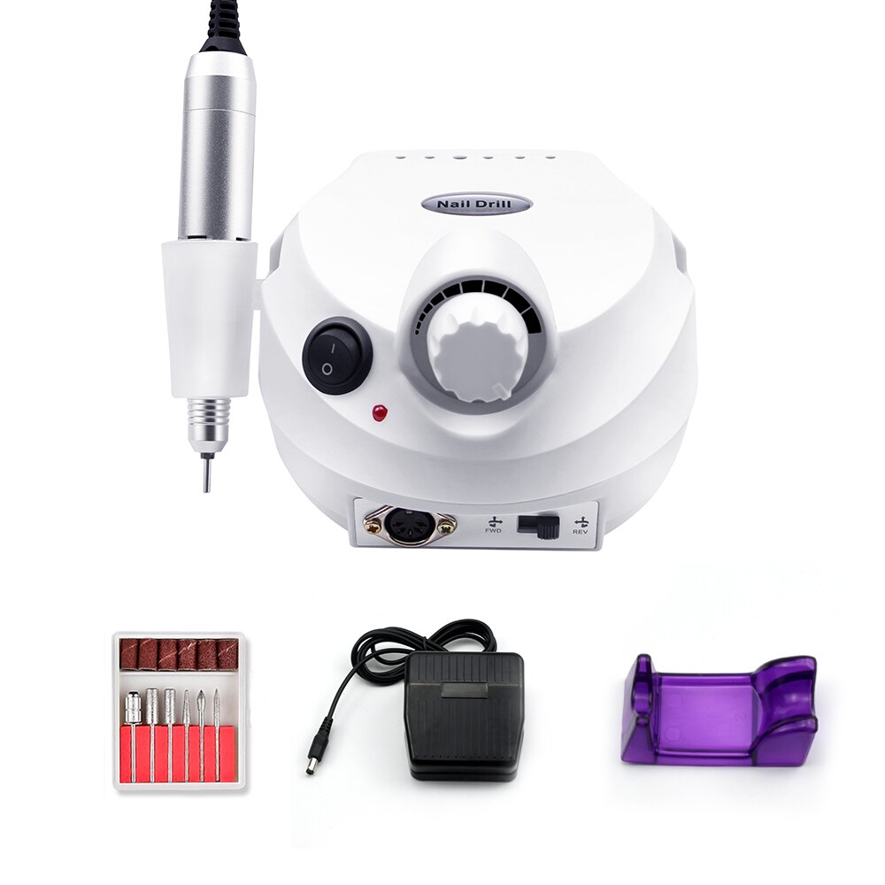 High Speed 30000RPM Portable Nail Drill Machine Adjustable Speed Replaceable Polishing Head With LCd Display Nail Drill Kit: Without battery 202W