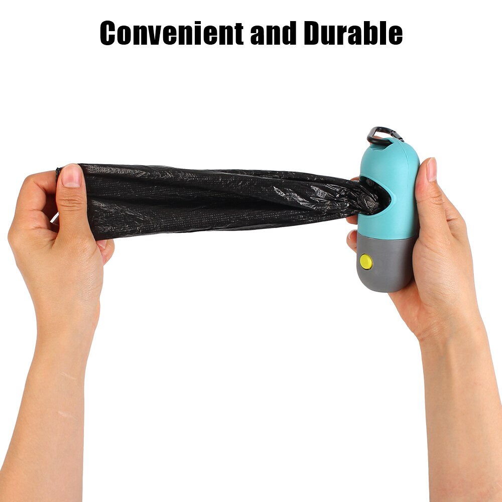 Distributeur Portable de sacs à merde pour chiens, sac à ordures pour animaux de compagnie, en forme de Capsule, avec lumière LED, ramassage de toilette pour chiens, fournitures