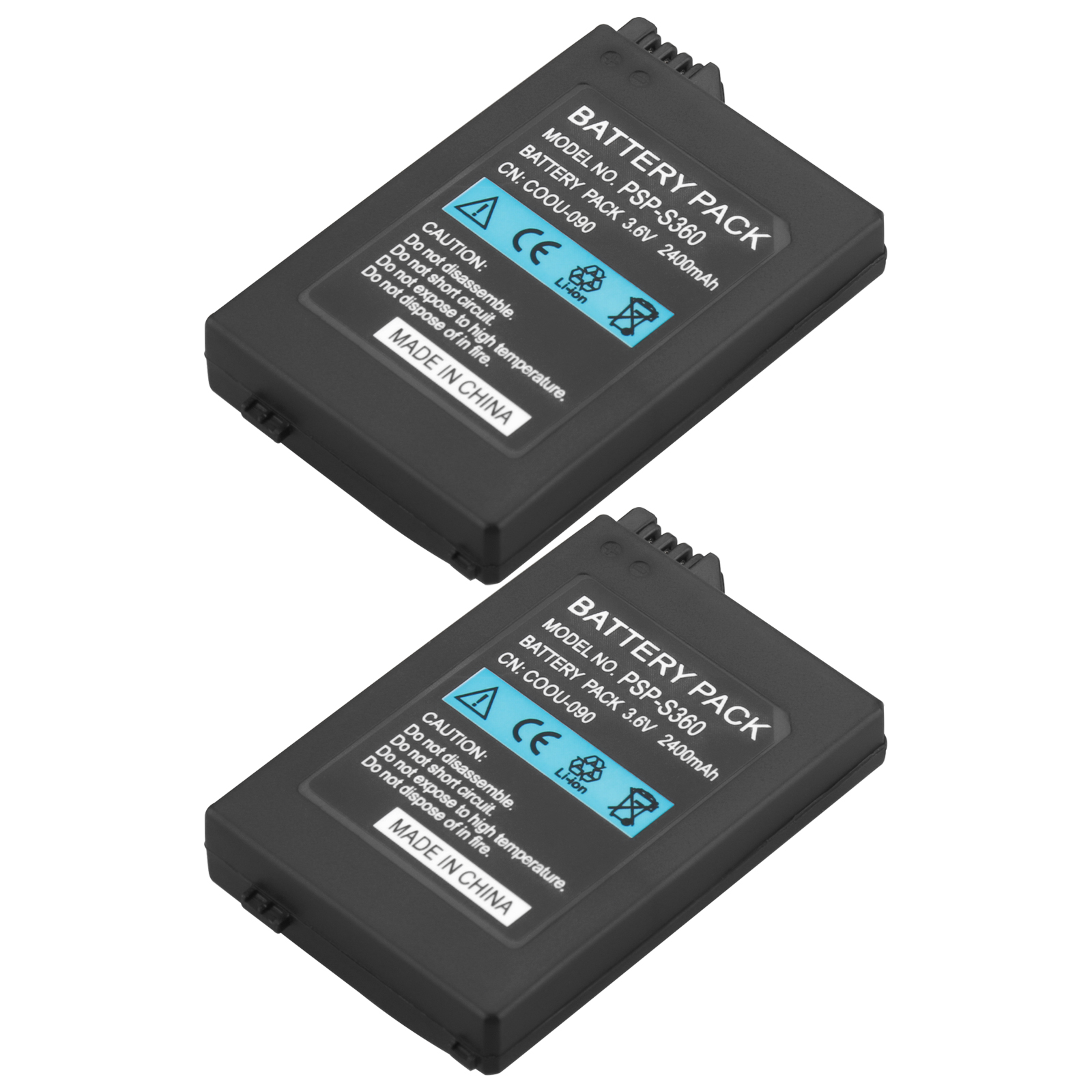 4 pièces 2400mAh PSP-S360 Pour Sony PSP3004 PSP2001 PSP3001 PSP2008 PSP2004 PSP3002 PSP2000 PSP3000 PSP3008 Batterie Pour PlayStation