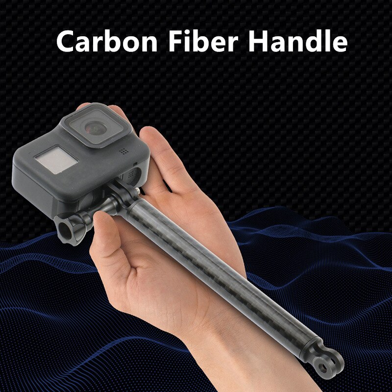 6.5 &quot;Cnc Carbon Hengel Helm Extension Arm Selfie Hand Grip Statief Adapter Voor Gopro Hero 9 8 7 6 Max Insta360 Beugel