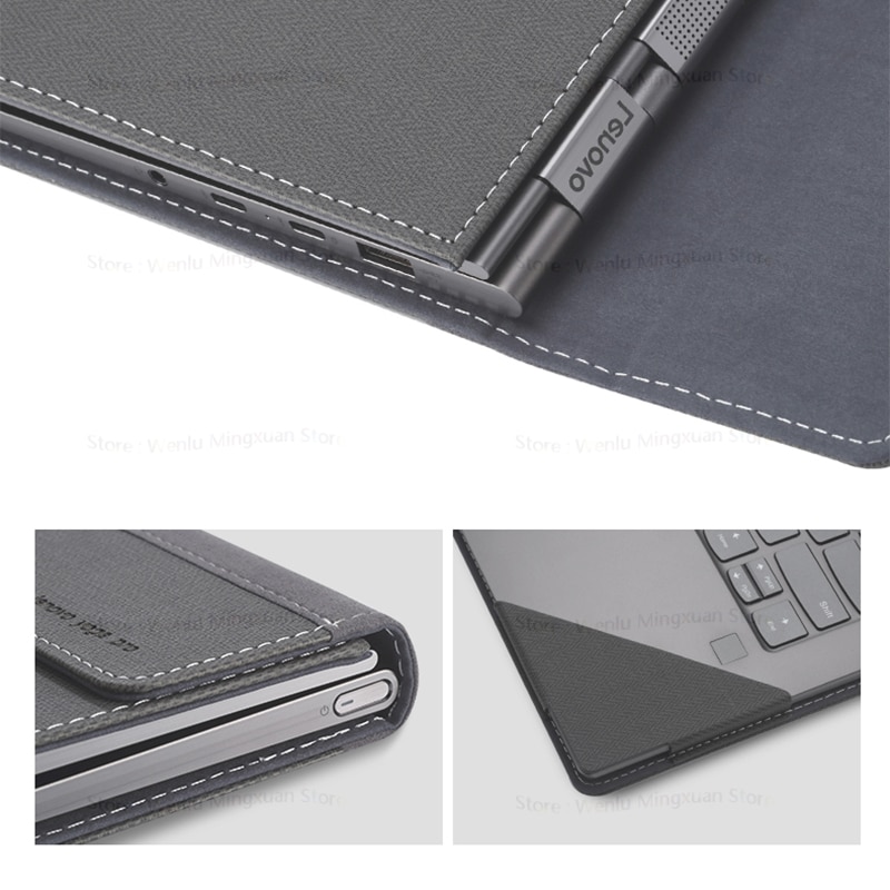 Laptop Case For HP Pavilion x360 Convertible Model 14-dy Series 14 Inch Unisex Patchwork PU Leather Laptop Protective Cover