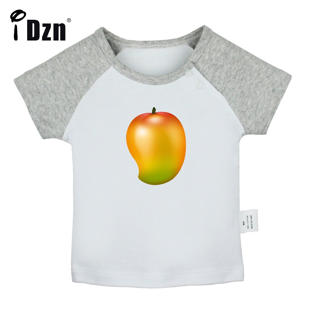 IDzn NEUE Sommer Süße Frucht Mango Spaß Kunst Gedruckt Baby Jungen T-Hemden Nette Baby Mädchen Kurzen Ärmeln T Shirt Neugeborenen Spitzen Kleidung