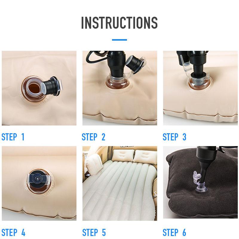 Colchón hinchable para coche, cama de viaje, cama de aire inflable de PVC Universal para asiento trasero, sofá multifuncional, 1 Juego