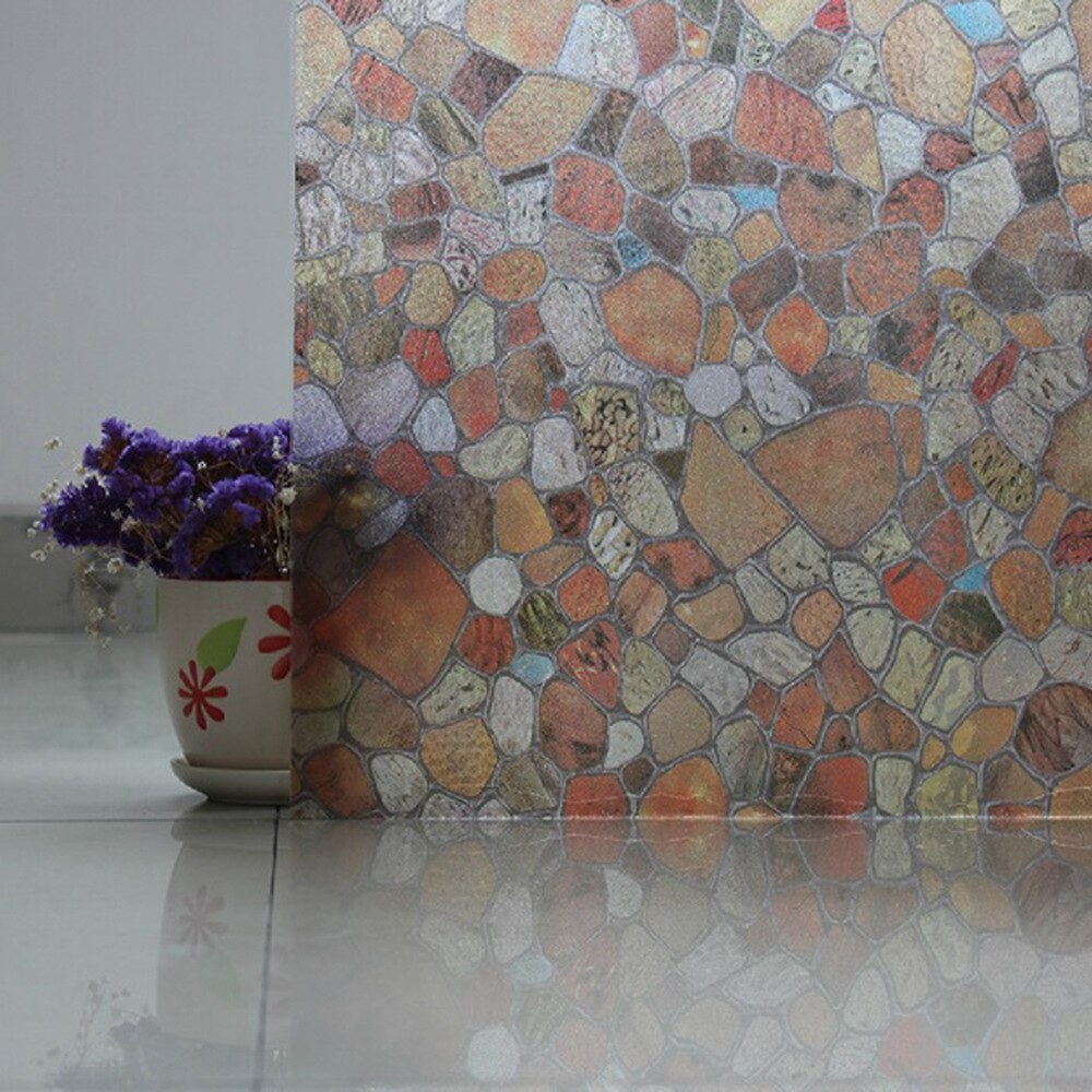 Guijarros de Pvc de 45x100cm, película de vidrio sin pegamento electrostática, película de vidrio esmerilado para baño, pegatina para ventana de baño