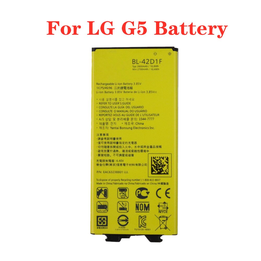 For LG V20 Stylus3 V10 V30 V30+ V30A V40 V50 G7 G7+ ThinQ G3 G4 G5 K7 K8 K10 K20 Plus Leon Tribute 2 5 Optimus LTE III 3 Battery: BL-42D1F