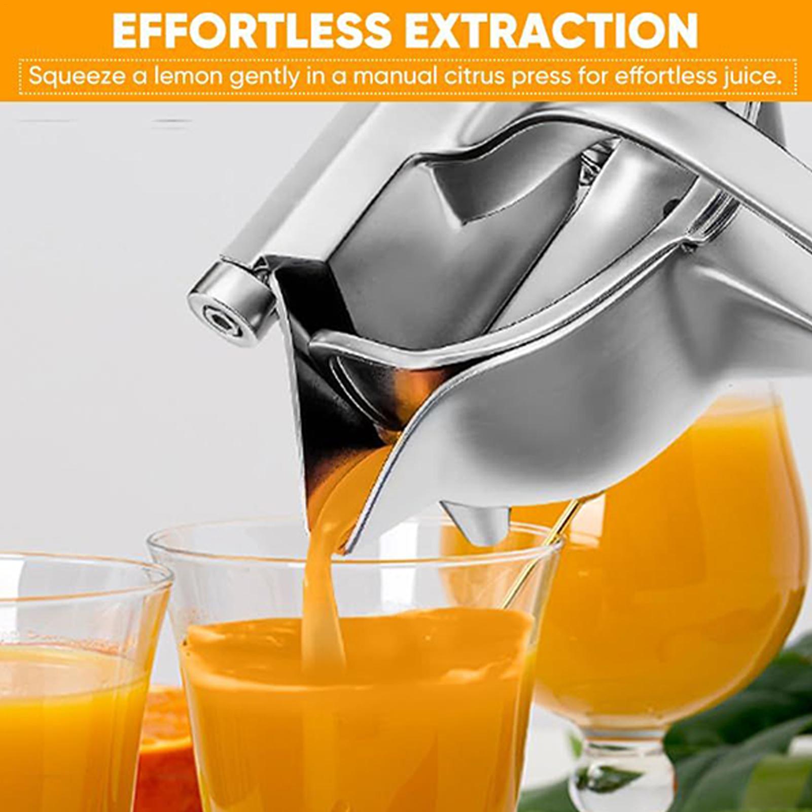 Manuel juicer, frugtjuicepresser, aftagelig kraftig citruspresser, premium metallegeringspresser