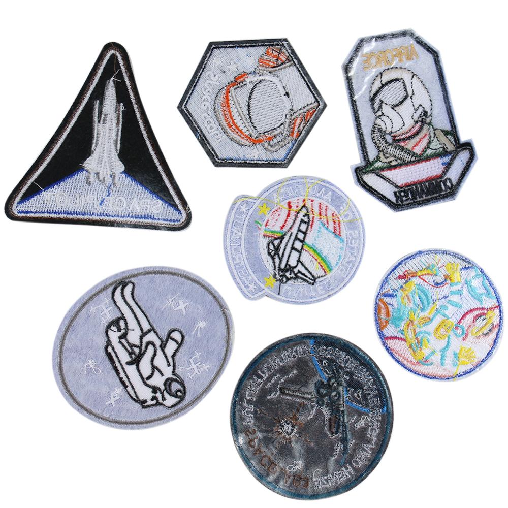 Arrial Planet Explorer Universe DIY Embroidered Patch Funny Astronauts Spaceman Space Badge Sew Iron on Applique Badges