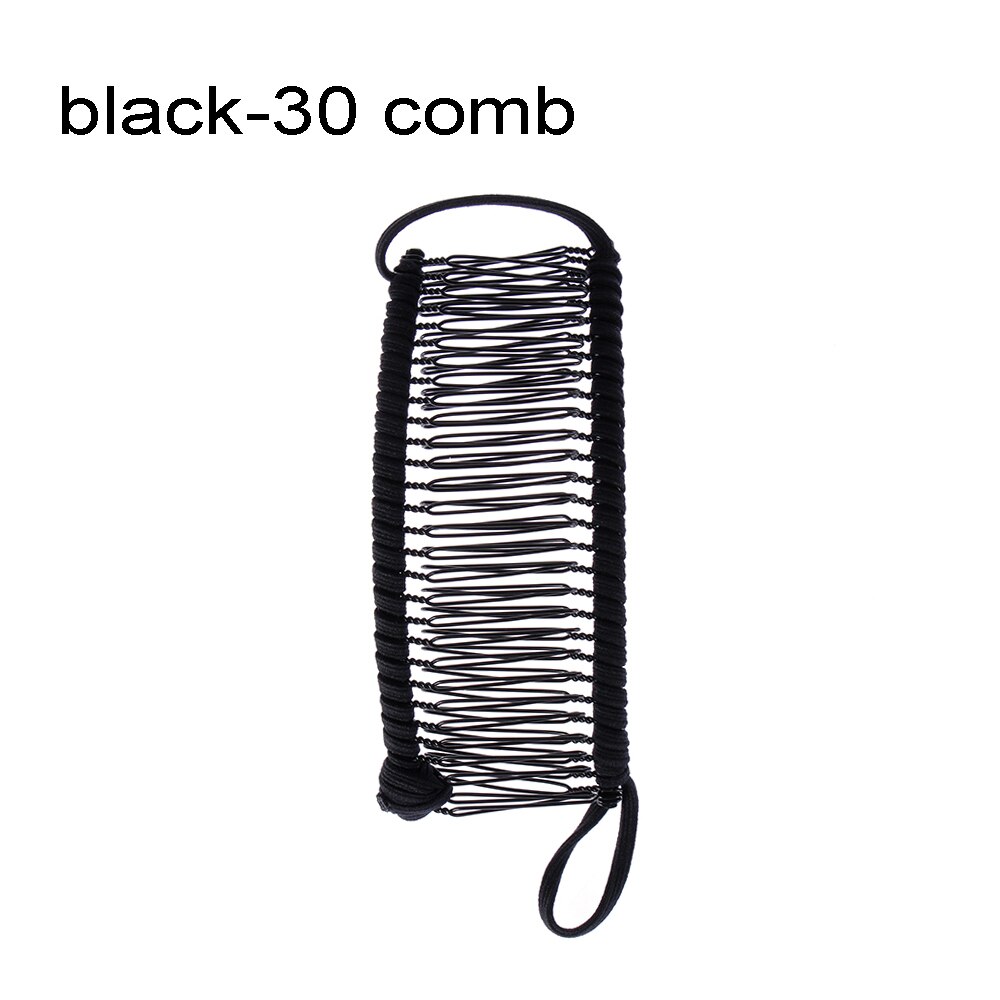 Pinza Banana para el pelo Vintage para el pelo para mujer, peine Vintage elástico, accesorios para el cabello, novedad, 1 unidad: black	30 comb