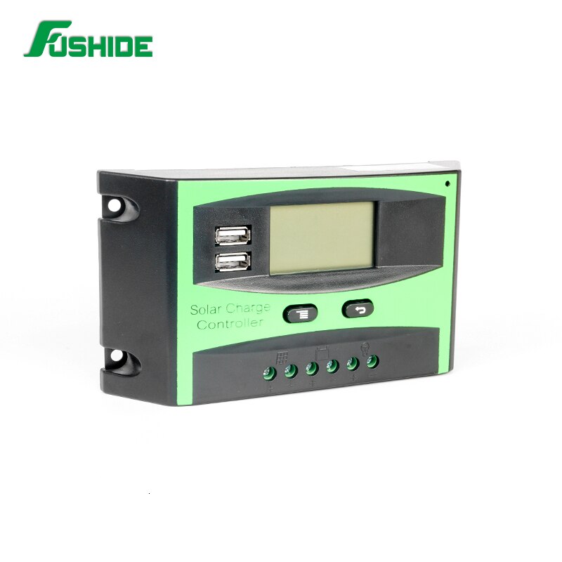 PWM 20A solar charge controller temperature regulator 12V/24V AUTO LCD display