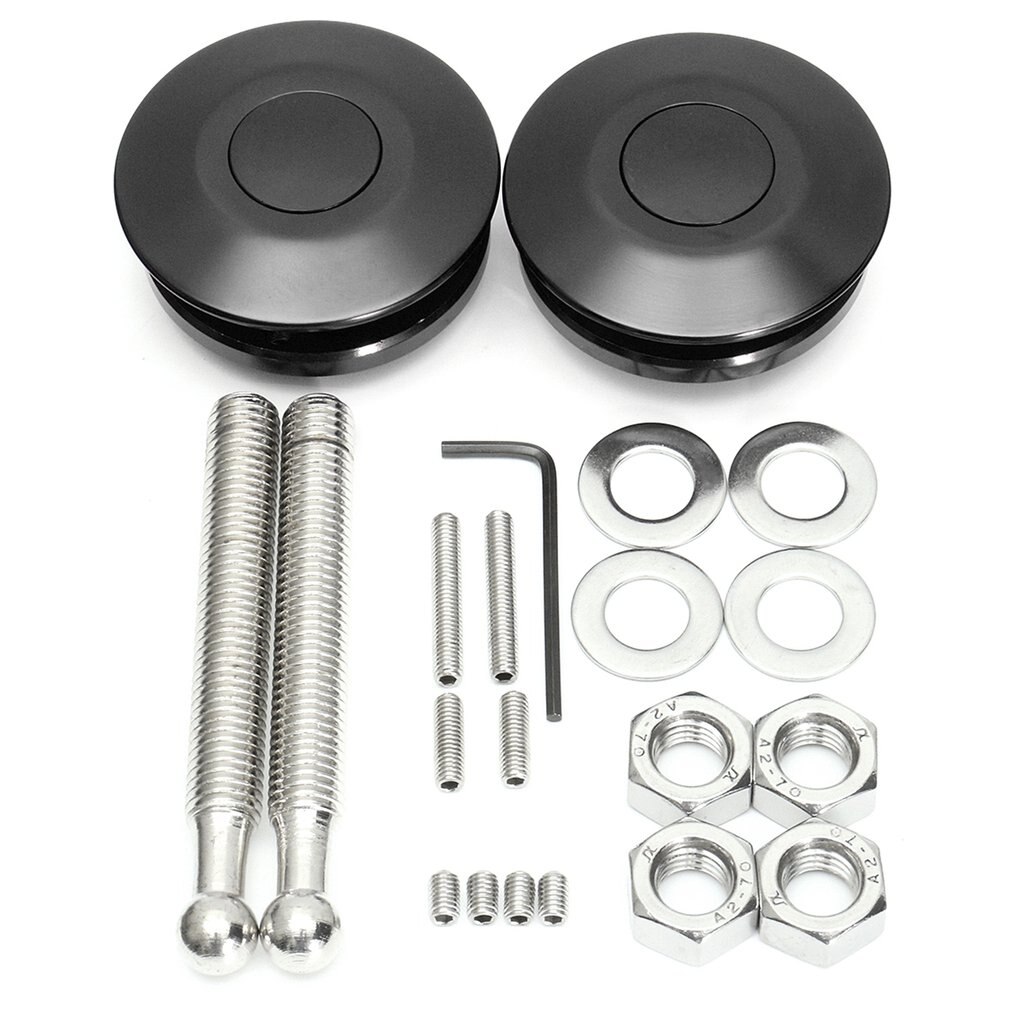 Professionelle 2 Stück drücken-Geschmack Billet Haube Stifte sperren Clip Auto Schnell verriegeln Motorhaube Komplette Installation Hardwares