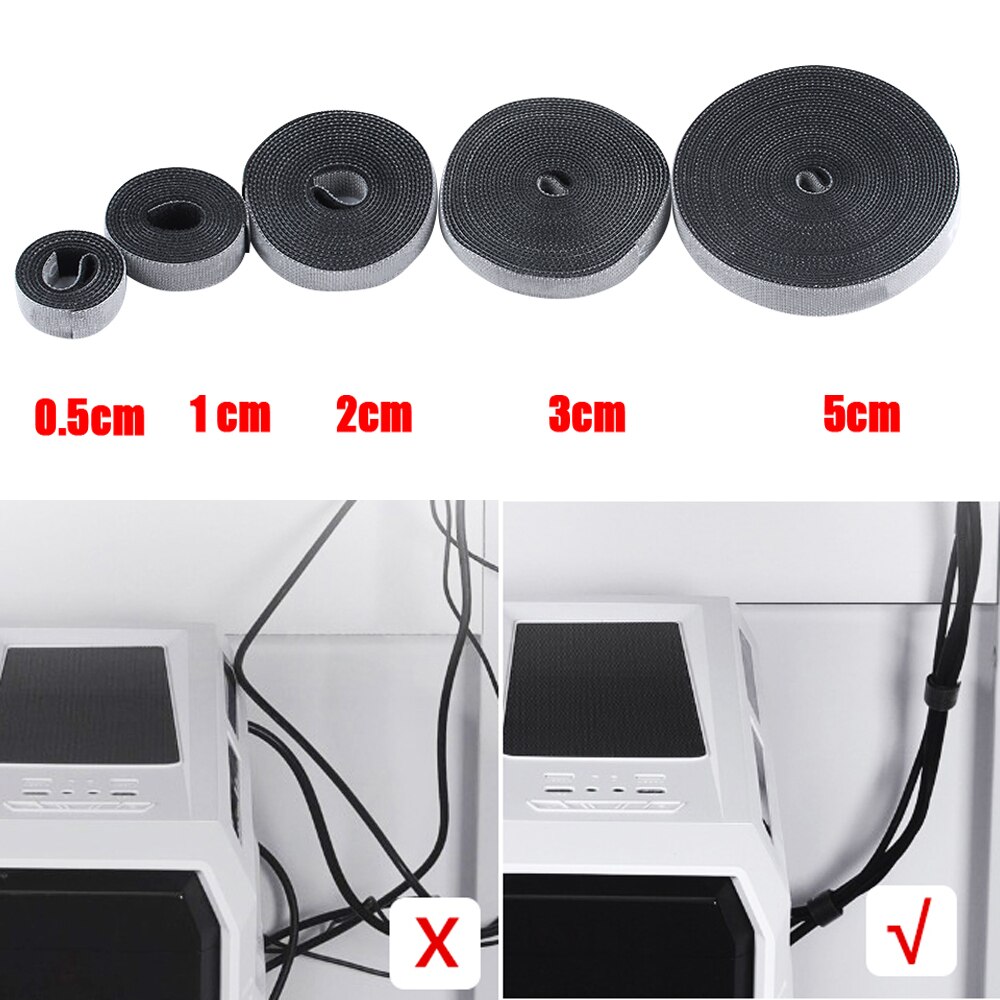 Nylon Strap Cable Cord Organizer Wire Winder Holder Earphone Mouse USB Cable Fastener Management Wire Protector