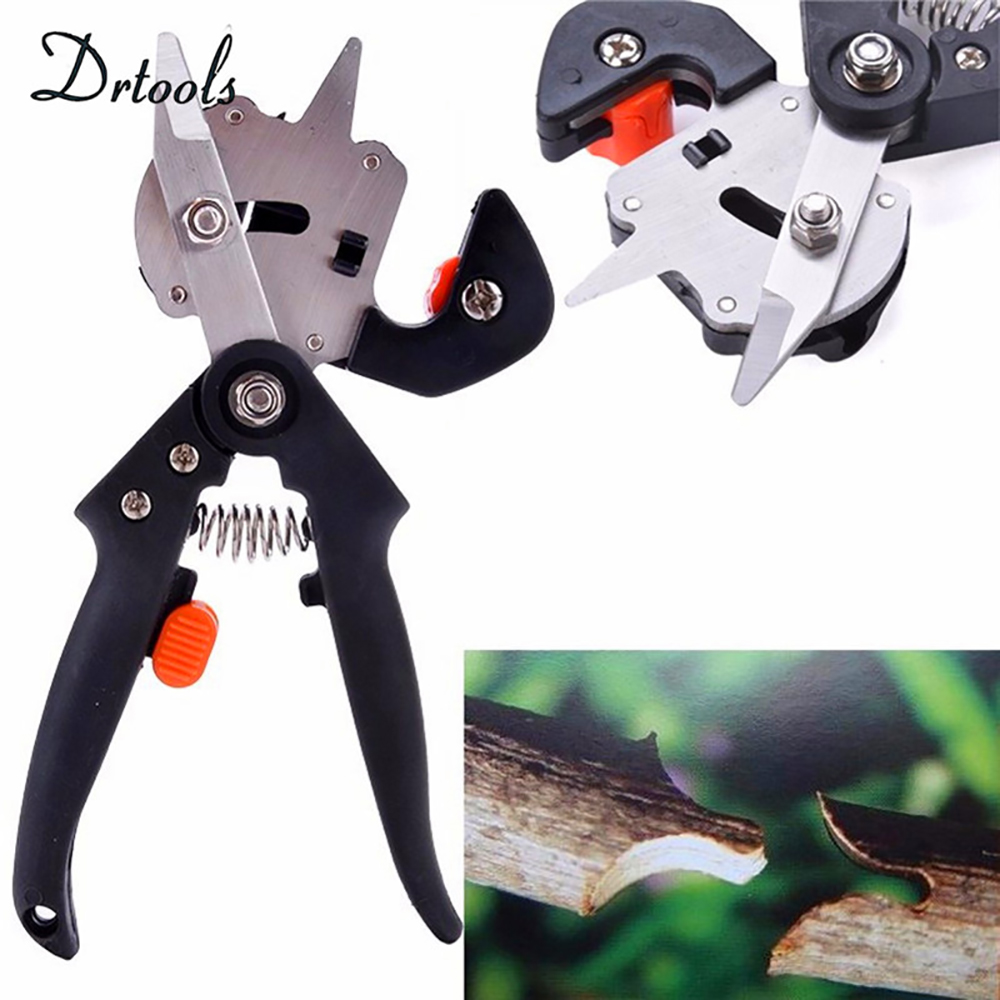 Máquina de injerto con 2 cuchillas, tijeras para injertar árboles, herramienta de injerto, agarre antideslizante, t027